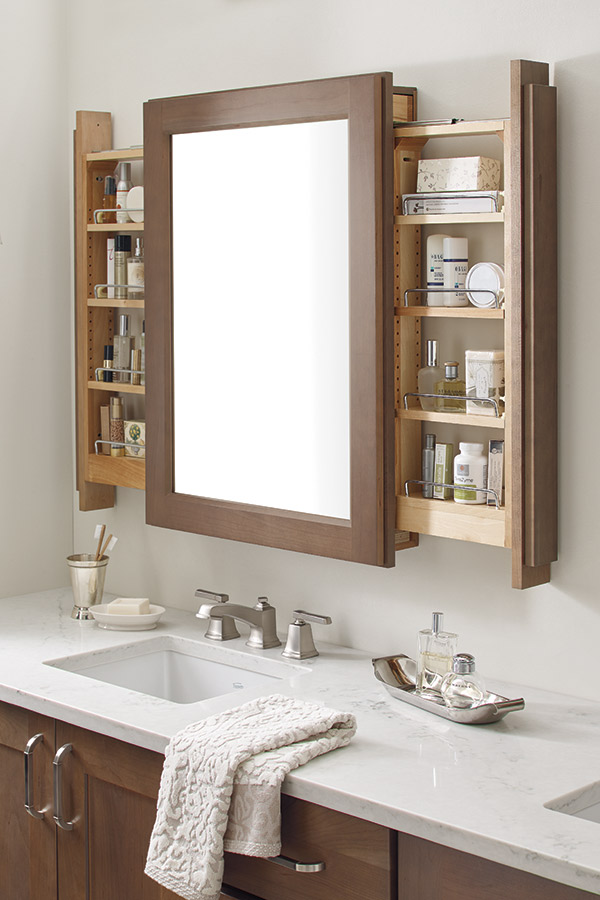 Vanity Mirror Cabinet with Side Pull-outs - Kemper